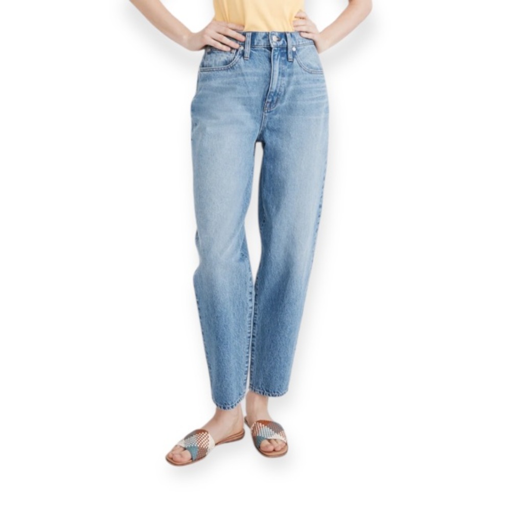 Madewell Light Wash Blue High-Rise Straight Jeans